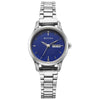 Titan Karishma Ladies Upg Blue Round Dial Stainless Steel Strap Watch For Women