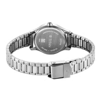 Titan Karishma Blue Dial Silver Stainless Steel Strap Analog with Day Date Watch for Women