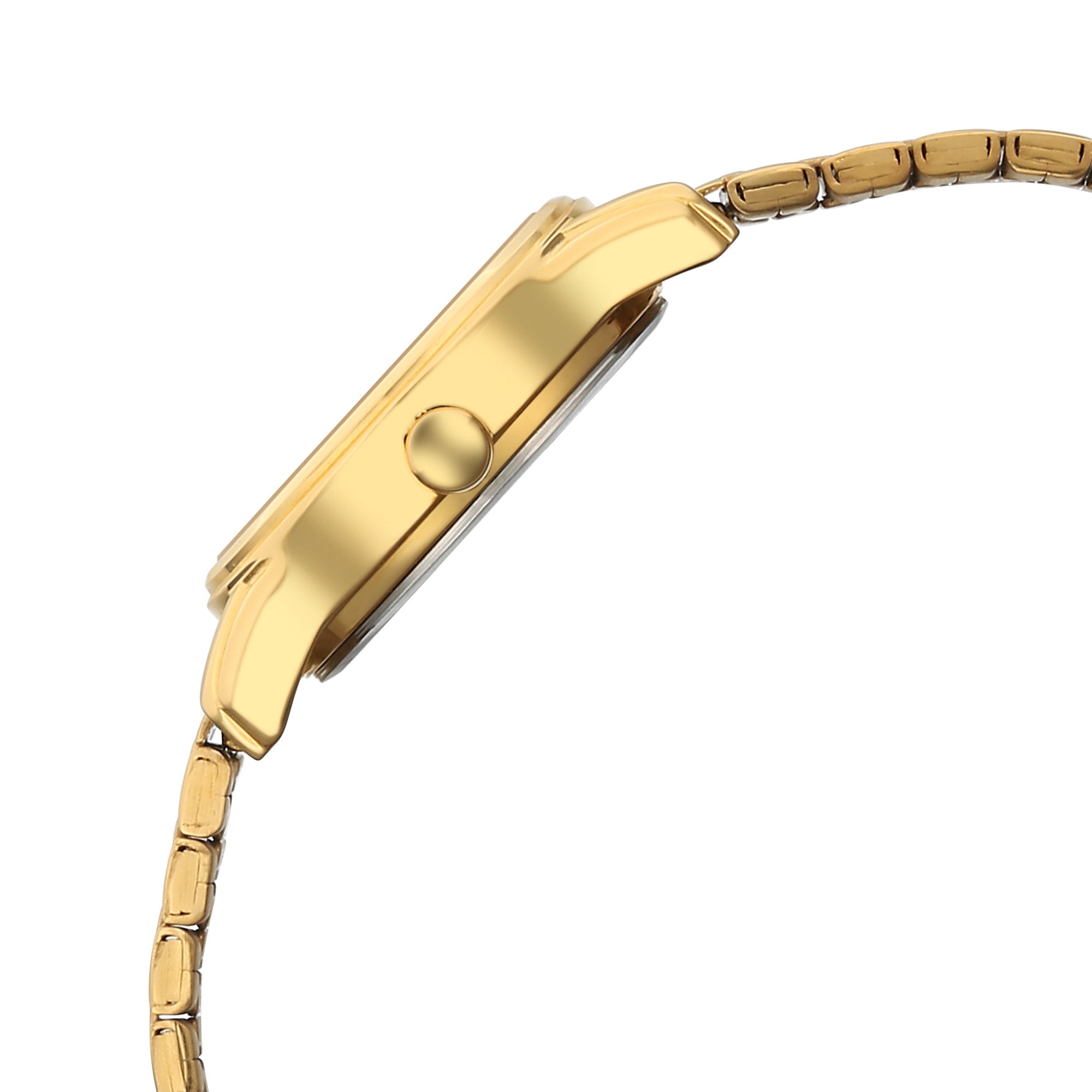 Titan Karishma Beige Dial Gold Stainless Steel Strap Analog Watch for Women