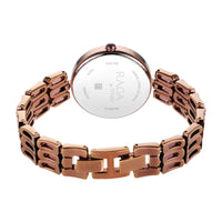 Titan Raga Mother of Pearl Dial Brown Metal Strap Analog Watch for Women