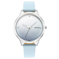 Titan Pastel Dreams Blue Analog Leather Strap watch for Women