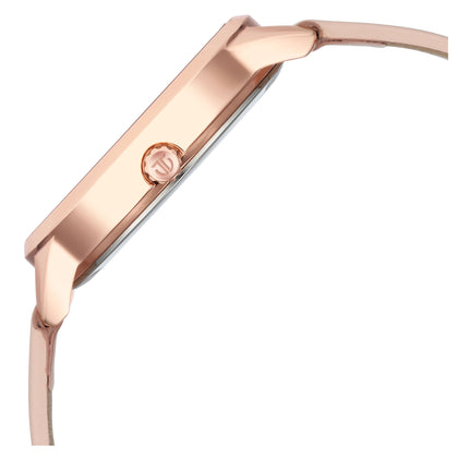 Titan Pastel Dreams Pink Dial Analog Leather Strap watch for Women