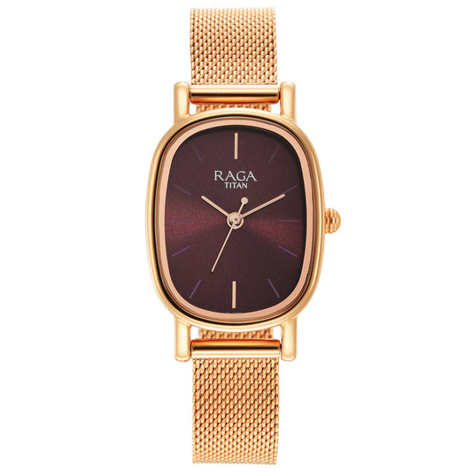 Raga Viva Brown Dial Stainless Steel Strap Watch