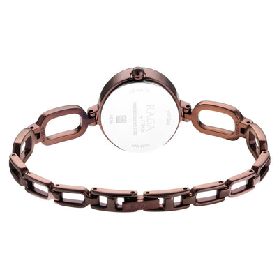 Titan Raga Viva Brown Dial Analog Metal Strap Watch for Women