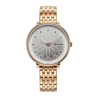 Titan Marhaba Silverwhite Dial Women Watch With Stainless Steel Strap