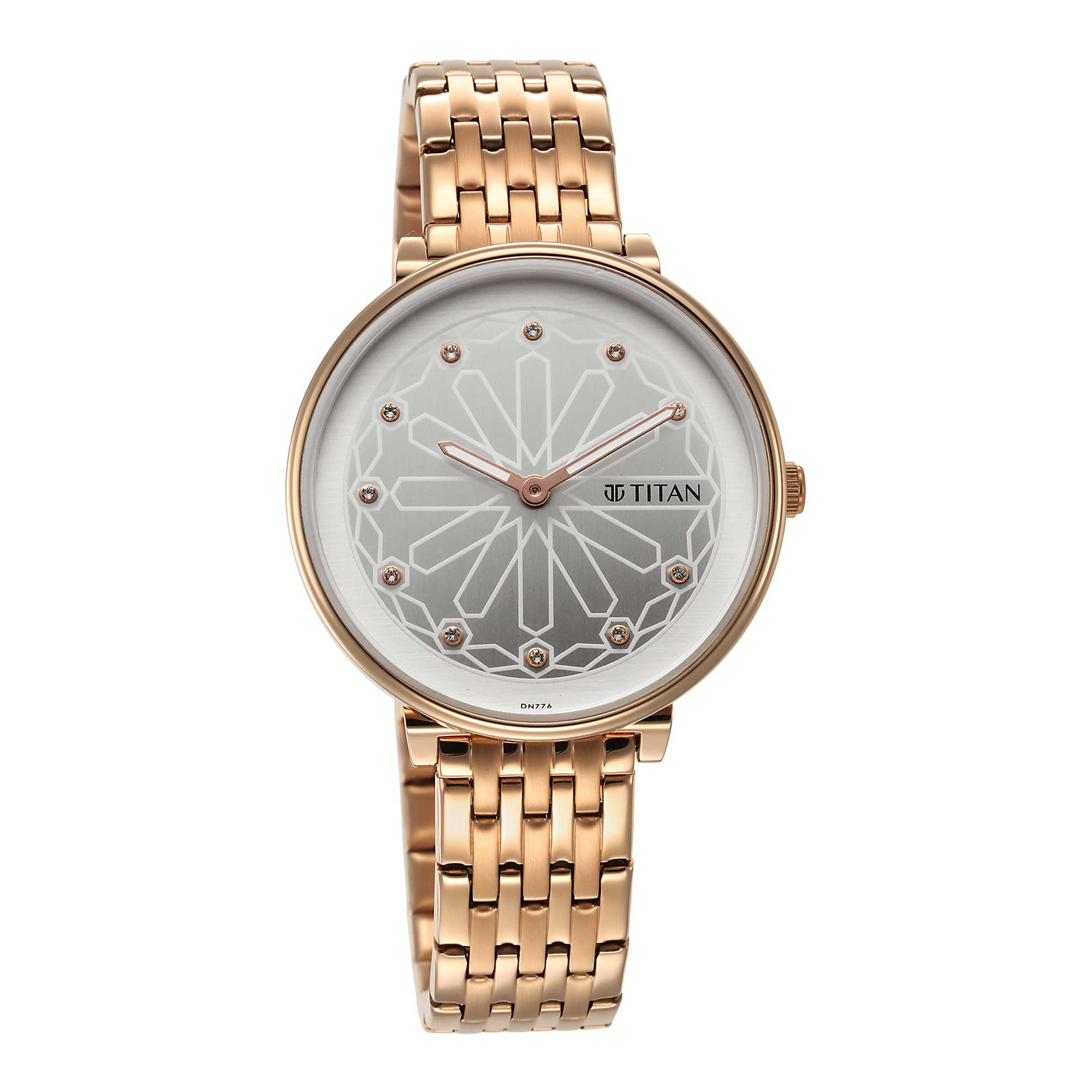 Titan Marhaba Silverwhite Dial Women Watch With Stainless Steel Strap