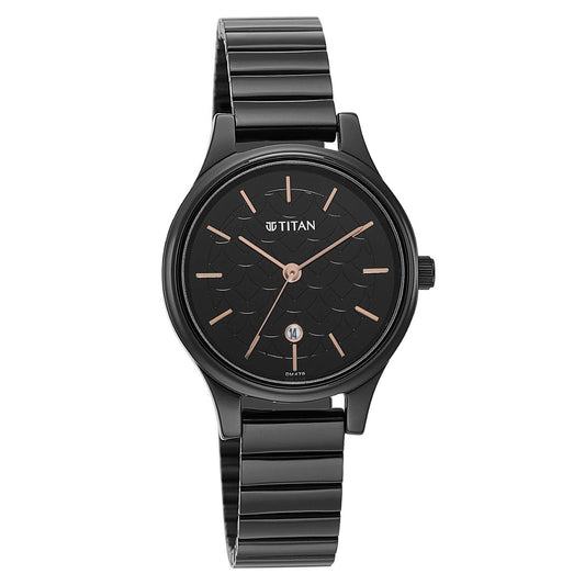 Ladies Karishma Black Dial Metal Strap Watch (2679NM01)