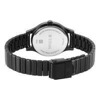Titan Karishma Quartz Analog Black Round Dial Black Stainless Steel Strap Watch For Women