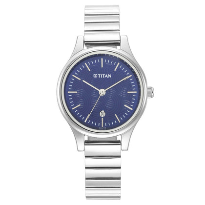 Titan Karishma Blue Dial Metal Strap Watch for Women