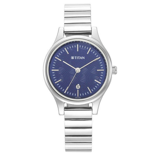 Titan Karishma Blue Dial Metal Strap Watch for Women