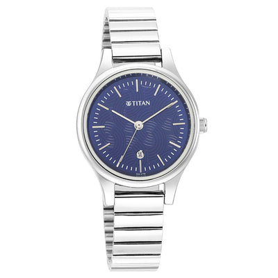Titan Karishma Blue Dial Metal Strap Watch for Women