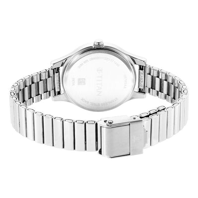 Titan Karishma Blue Dial Metal Strap Watch for Women