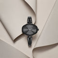 Titan Karishma Quartz Analog Black Dial Black Stainless Steel Strap Watch For Women