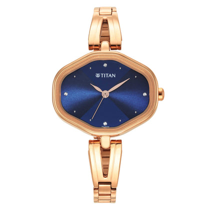 Titan Karishma Blue Dial Metal Strap Watch for Women