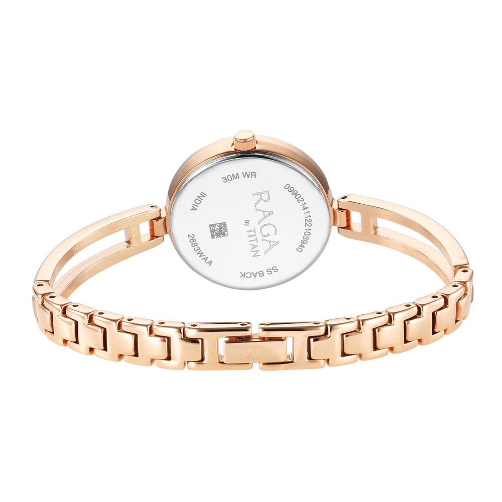 Titan Raga Viva White Dial Analog with Date Metal Strap watch for Women