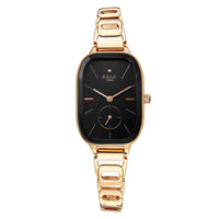 Titan Raga Chic Quartz Analog Black Dial Rose Gold Metal Strap Watch for Women