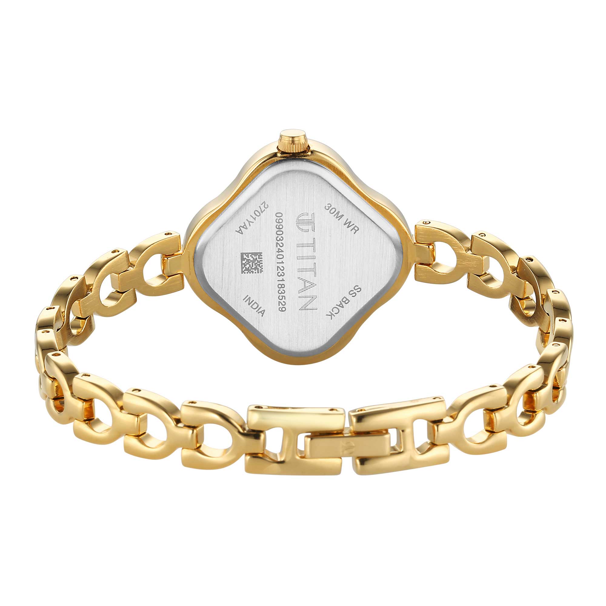 Titan Beige Special Dial Gold Metal Strap Analog Watch for Women