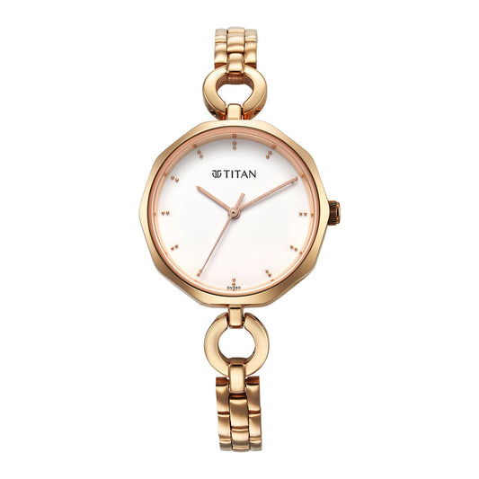 Titan Karishma White Dial Watch for Women 2702WM01