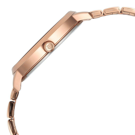 Titan Secluded Quartz Analog Rose Gold Dial Rose Gold Stainless Steel Strap Watch For Women
