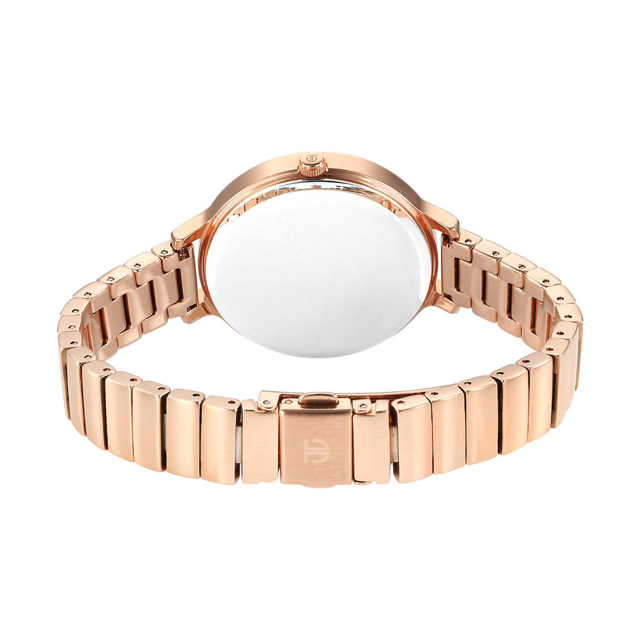 Titan Secluded Quartz Analog Blue Dial Metal Strap Watch For Women