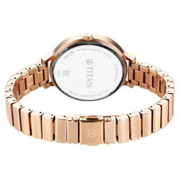 Titan Quartz Analog Blue Dial Metal Strap Watch For Women