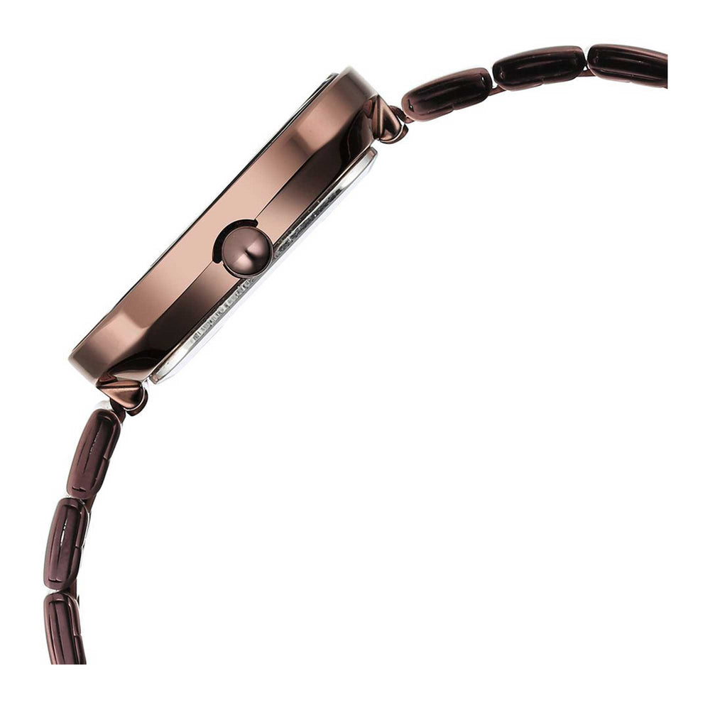 Titan Black Square Dial Two Toned Stainless Steel Strap Analog Quartz Watch for Women