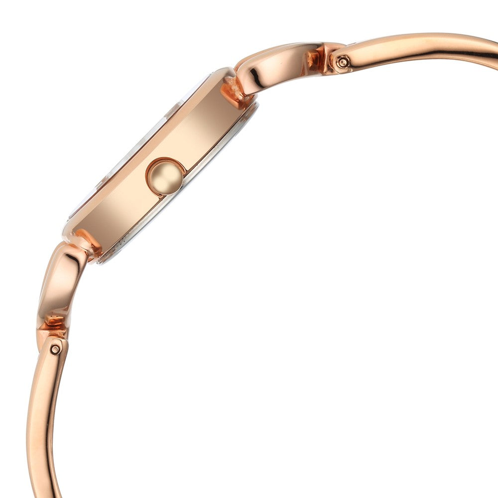 Titan Raga Quartz Analog Rose Gold Round Shaped Dial Rose Gold Metal Strap Watch For Women