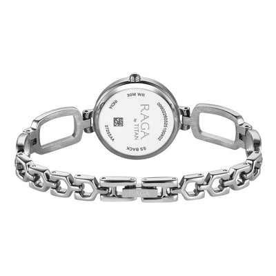Titan Raga Silver Dial Metal Strap Analog Watch for Women