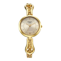 Titan Raga Champagne Dial Gold Metal Strap Analog Watch for Women