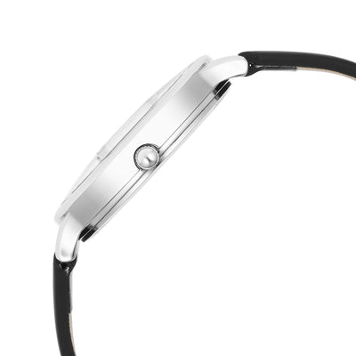 Titan Workwear Blue Dial Black Leather Strap Analog Watch for Women