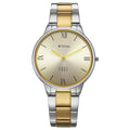 Titan Champagne Dial Two Toned Stainless Steel Strap Analog Watch for Women