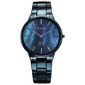 Titan Edge Mother Of Pearl Dial Blue Stainless Steel Strap Analog Watch for Women