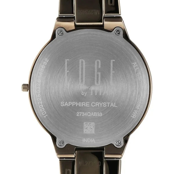 Titan Edge Brown Dial Stainless Steel Strap Analog Watch for Women