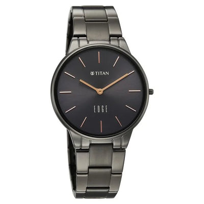 Titan Edge Grey Dial Stainless Steel Strap Analog Watch for Women