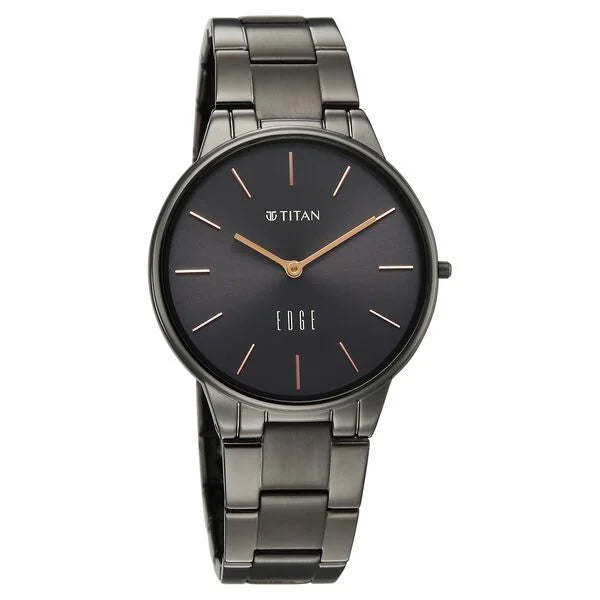 Titan Edge Grey Dial Stainless Steel Strap Analog Watch for Women