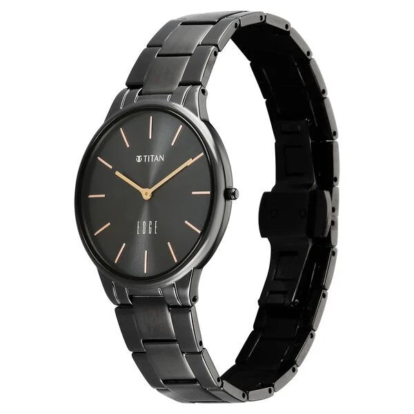 Titan Edge Grey Dial Stainless Steel Strap Analog Watch for Women