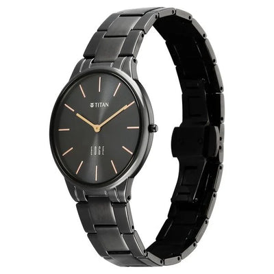 Titan Edge Grey Dial Stainless Steel Strap Analog Watch for Women