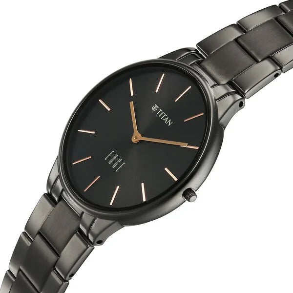 Titan Edge Grey Dial Stainless Steel Strap Analog Watch for Women