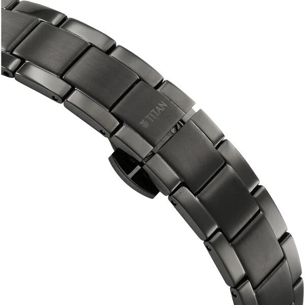 Titan Edge Grey Dial Stainless Steel Strap Analog Watch for Women