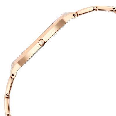 Titan Edge Mother Of Pearl Dial Rose Gold Stainless Steel Strap Analog Watch for Women