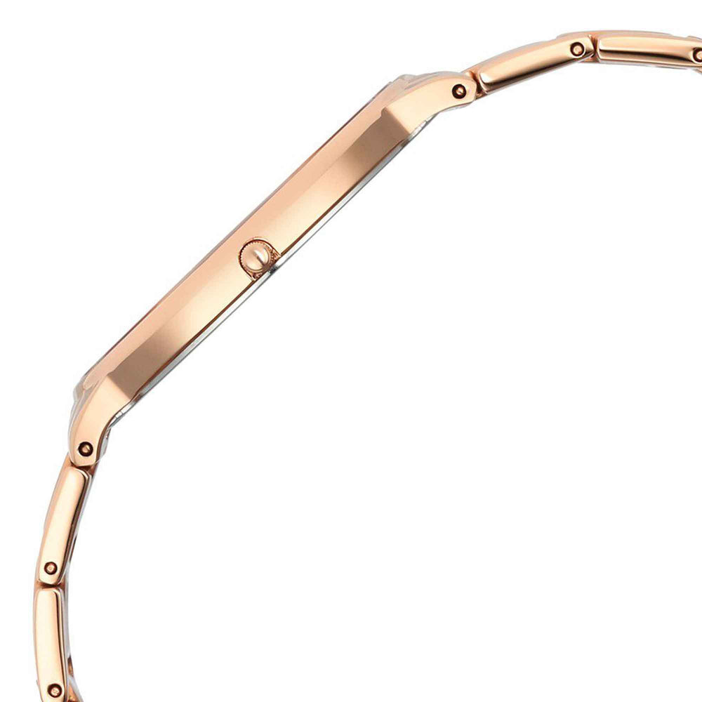 Titan Edge Mother Of Pearl Dial Rose Gold Stainless Steel Strap Analog Watch for Women