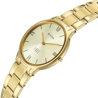 Titan Champagne Dial Gold Stainless Steel Strap Analog Watch for Women