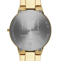 Titan Champagne Dial Gold Stainless Steel Strap Analog Watch for Women