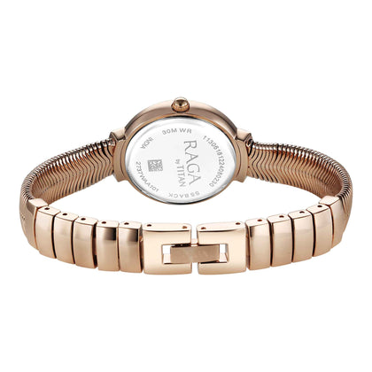 Titan Raga Viva Glam Stainless Steel Rose Gold Round