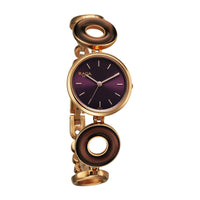 Titan Raga Purple Dial Rose Gold Metal Strap Analog Watch For Women