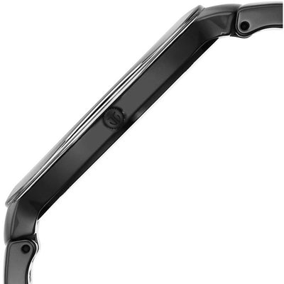 Titan Edge Squircle Quartz Analog Black Dial Ceramic Strap Watch For Women