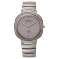 Titan Edge Squircle Quartz Analog Cream Dial Ceramic Strap Watch For Women