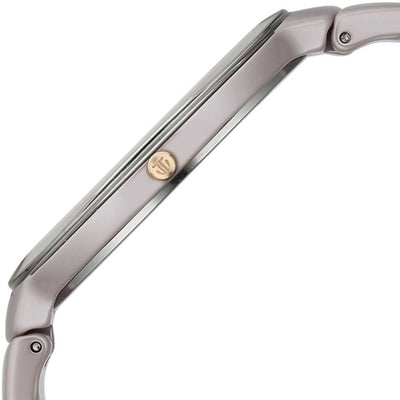 Titan Edge Squircle Quartz Analog Cream Dial Ceramic Strap Watch For Women