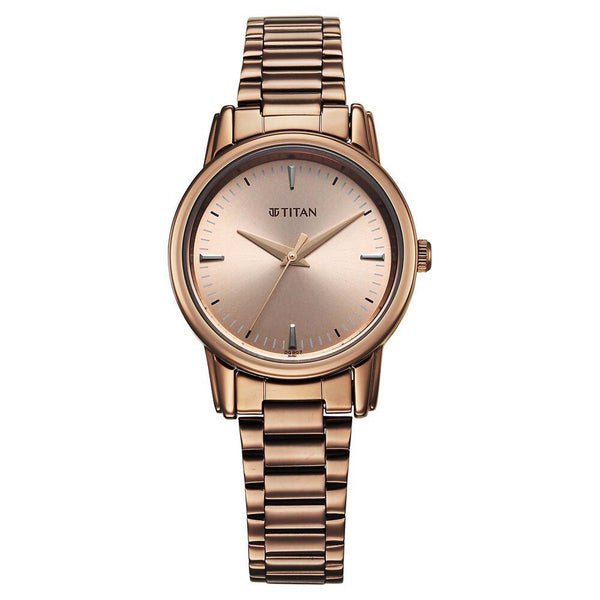 Brown dial wrist watch for women 