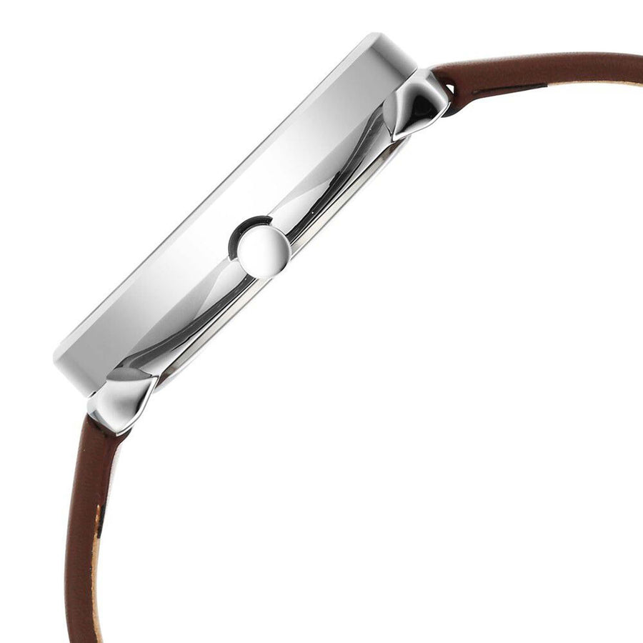 Titan Mother Of Pearl Dial Brown Leather Strap Analog with Day and Date Watch for Women